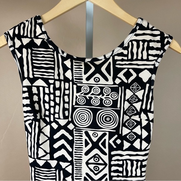 Young USA Size Small Aztec Abstract Artsy Bodycon Boho Dress Bundle Olive Green - Picture 7 of 8